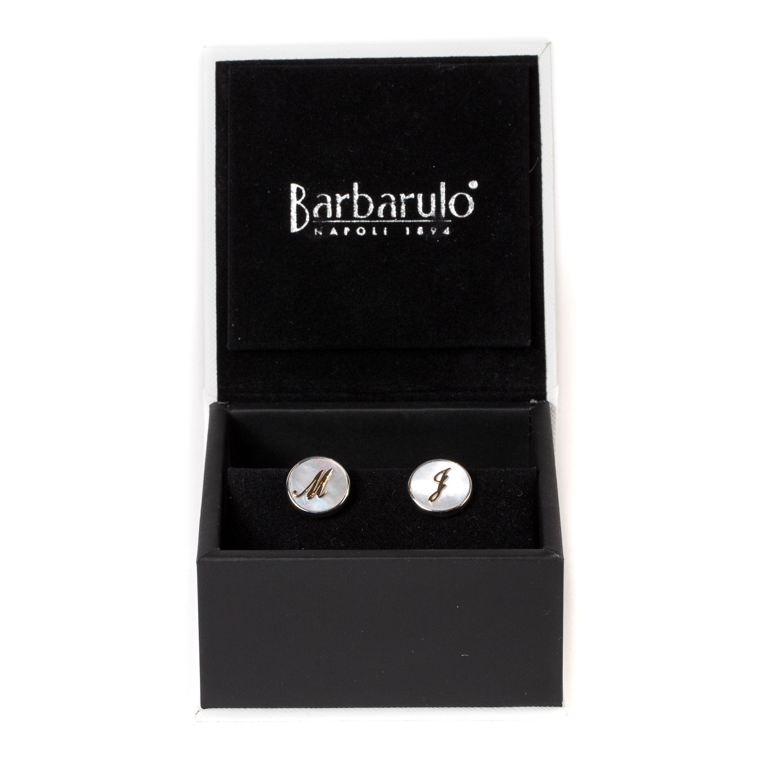 Manschettenknopf "Personal Initials" aus Sterling Silber - reine Handarbeit